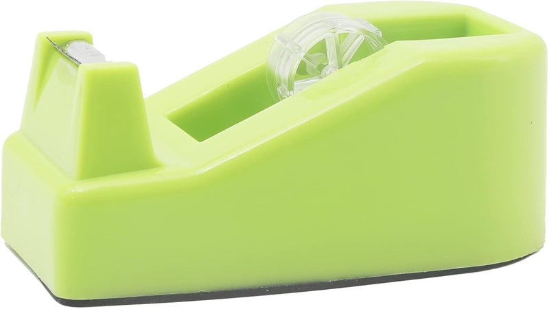 ROSEUP Desktop Tape Dispenser Heavy Duty Desk Accessories Floral Office Tape Dispensers, Weighted Non-Skid Base, Green - Image 1